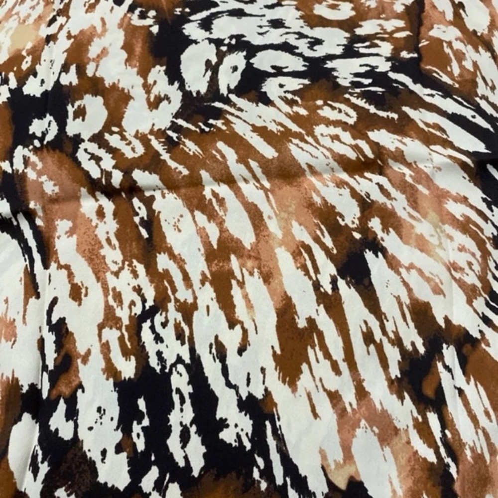 New Boho Casual Watercolour Batwing Short Sleeve Polyester Leopard Top Size: M - Picture 7 of 10
